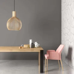 Mobitec Enora® Fauteuil cocooning en tissu et pieds en bois* Chaise De Salle à Manger|Chaise Salon