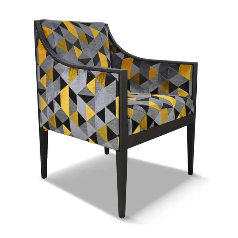 Paget Ethan Fauteuil Art déco en bois et en tissu fabriqué en France* Fauteuil De Salon