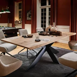 ExtrêmeTable design plateau bois massif avec pieds en métal* Table De Salle à Manger