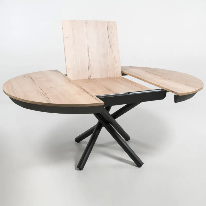 Altacom Fahrenheit Table ronde extensible design en mélaminé et pied mikado* Table De Salle à Manger