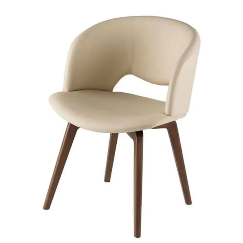 Peressini Fashion Fauteuil moderne en synthétique et bois* Chaise De Cuisine|Chaise De Salle à Manger