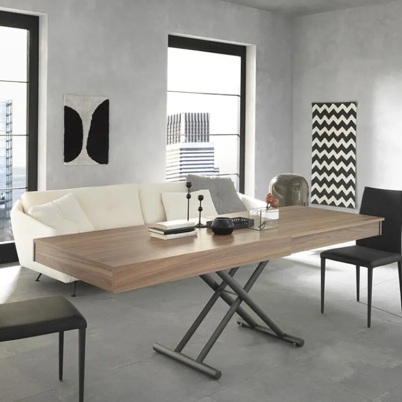 Altacom Febo AT046 Table italienne relevable en bois avec allonges* Table Pour Petit Espace|Table De Salon