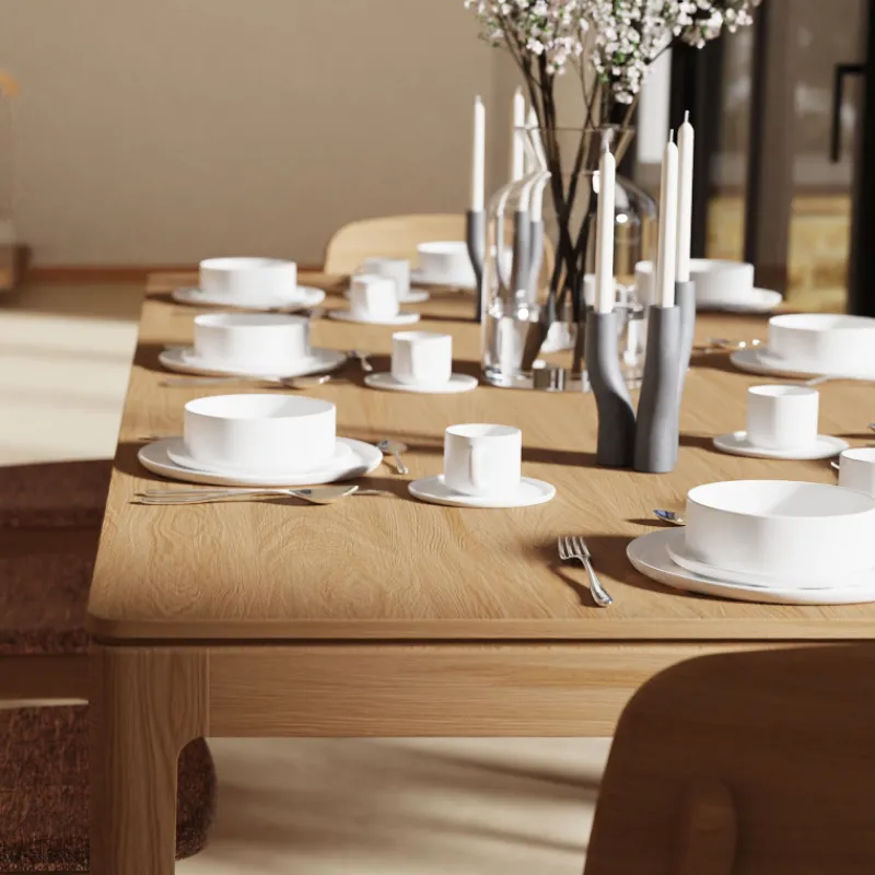 Theuns Fiera Table à manger rectangulaire en bois* Table De Salle à Manger