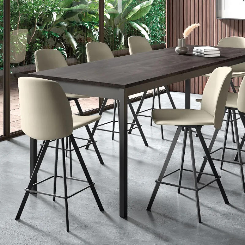 Perfecta Figaro Tabouret snack pivotant en tissu de fabrication belge* Tabouret Snack (assise +/- 65 Cm)|Tabouret De Bar (assise +/- 80 Cm)