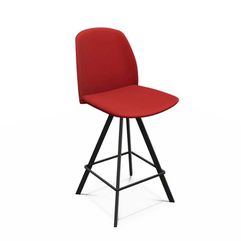 Perfecta Figaro Tabouret snack pivotant en tissu de fabrication belge* Tabouret Snack (assise +/- 65 Cm)|Tabouret De Bar (assise +/- 80 Cm)