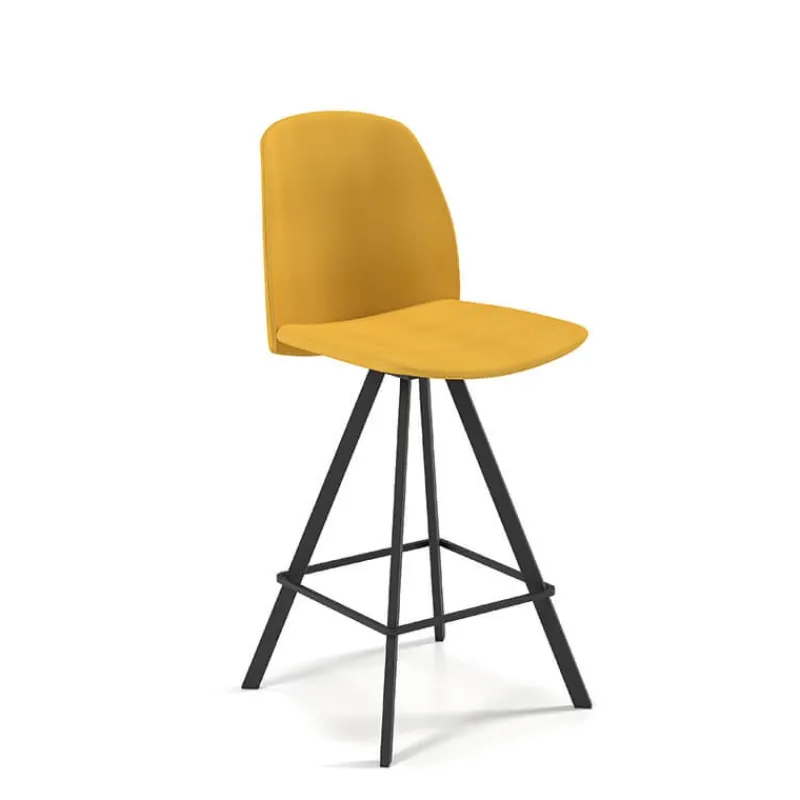 Perfecta Fiona Tabouret snack moderne en tissu fabriqué en Belgique* Tabouret Snack (assise +/- 65 Cm)|Tabouret De Bar (assise +/- 80 Cm)