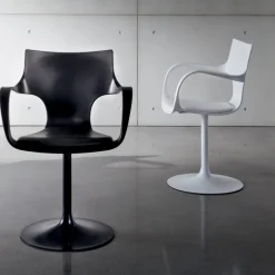 Sovet Italia Flûte Sovet® Chaise design pivotante avec accoudoirs* Chaise De Cuisine|Chaise De Salle à Manger