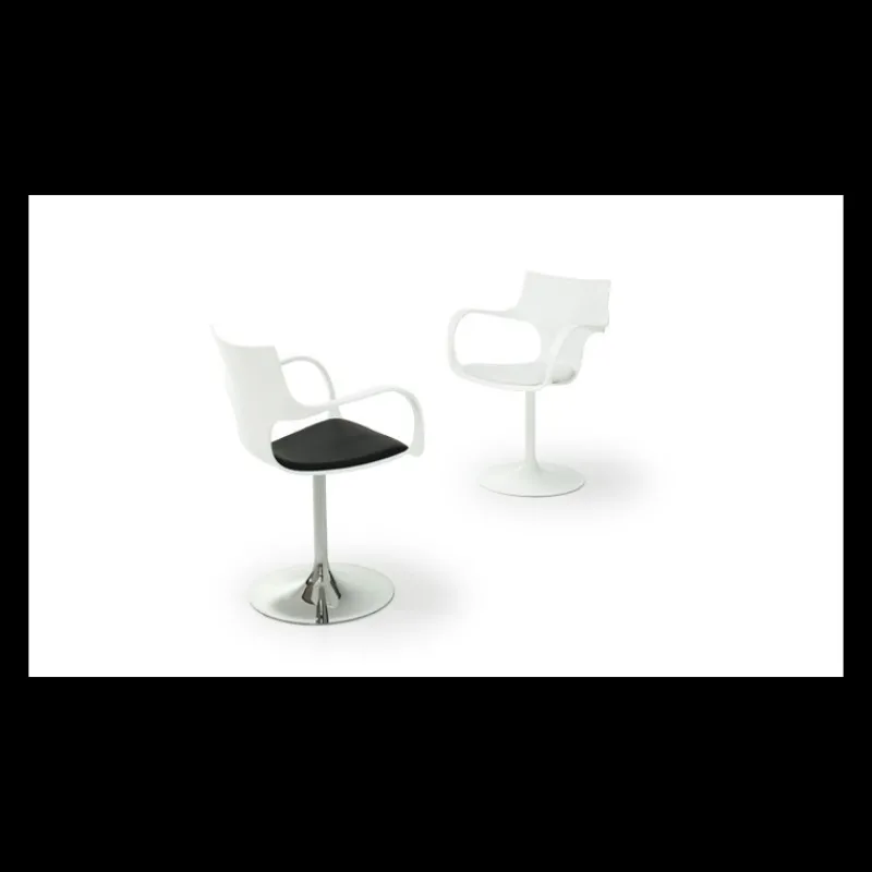 Sovet Italia Flûte Sovet® Chaise design pivotante avec accoudoirs* Chaise De Cuisine|Chaise De Salle à Manger