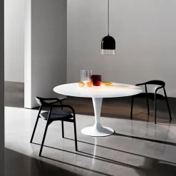 Sovet Italia Flûte Sovet® Table ronde design en verre* Table De Salle à Manger