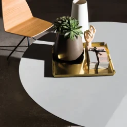 Sovet Italia Flûte Sovet® Table ronde design en verre* Table De Salle à Manger