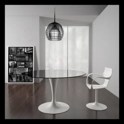 Sovet Italia Flûte Sovet® Table ronde design en verre* Table De Salle à Manger