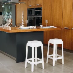 Fox Tabouret snack moderne en plexi hauteur 65 cm* Tabouret Snack (assise +/- 65 Cm)|Tabouret De Bar (assise +/- 80 Cm)