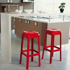 Fox Tabouret snack moderne en plexi hauteur 65 cm* Tabouret Snack (assise +/- 65 Cm)|Tabouret De Bar (assise +/- 80 Cm)