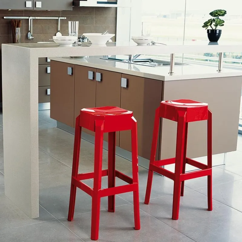 Fox Tabouret snack moderne en plexi hauteur 65 cm* Tabouret Snack (assise +/- 65 Cm)|Tabouret De Bar (assise +/- 80 Cm)