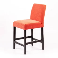 Sessio Fritz line Tabouret snack avec dos matelassé en tissu et pieds en bois* Tabouret Snack (assise +/- 65 Cm)|Tabouret De Bar (assise +/- 80 Cm)