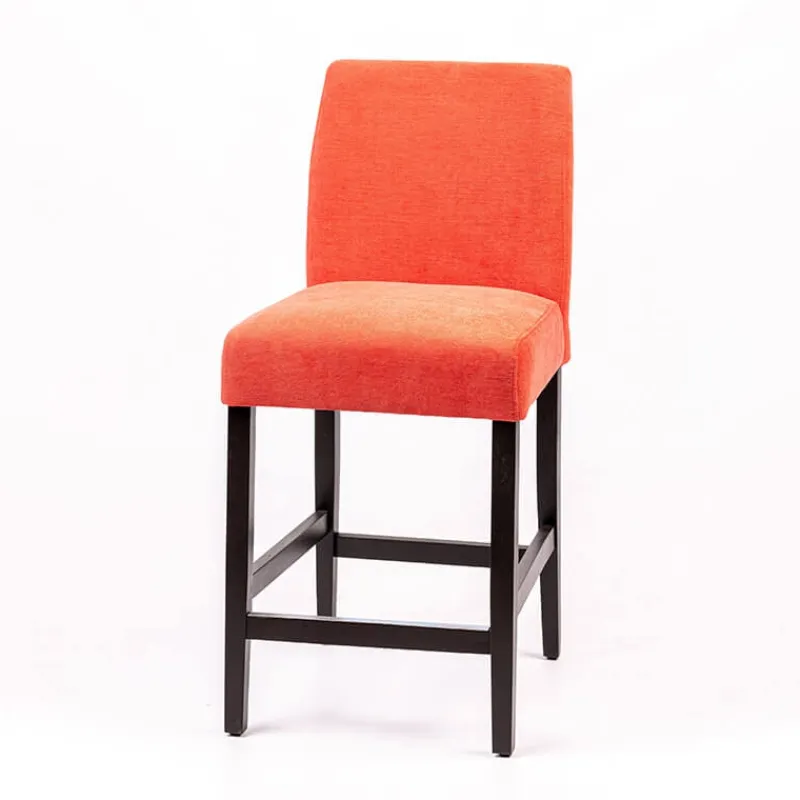Sessio Fritz line Tabouret snack avec dos matelassé en tissu et pieds en bois* Tabouret Snack (assise +/- 65 Cm)|Tabouret De Bar (assise +/- 80 Cm)