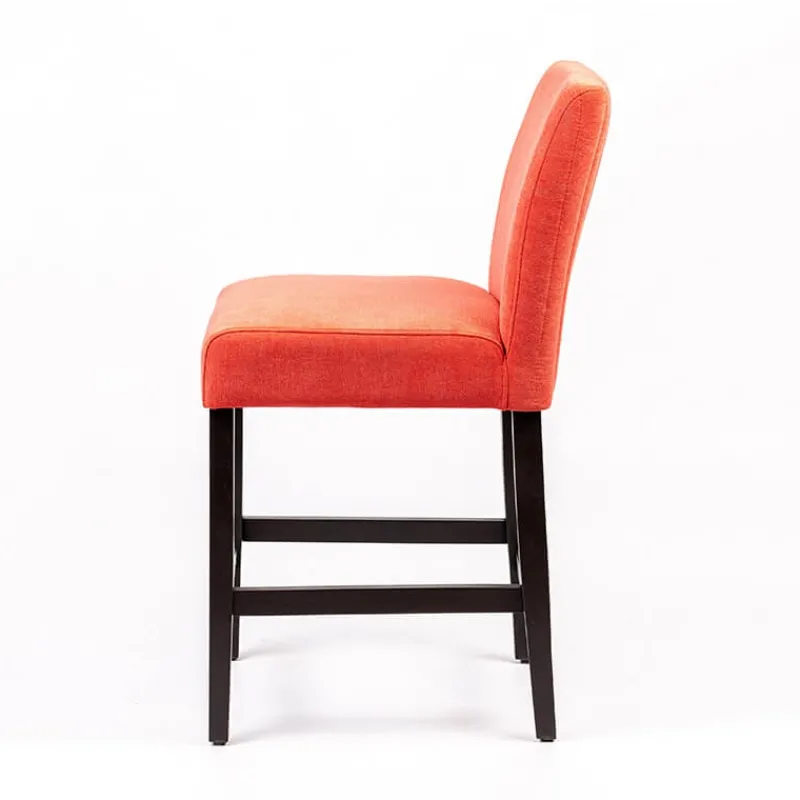 Sessio Fritz line Tabouret snack avec dos matelassé en tissu et pieds en bois* Tabouret Snack (assise +/- 65 Cm)|Tabouret De Bar (assise +/- 80 Cm)