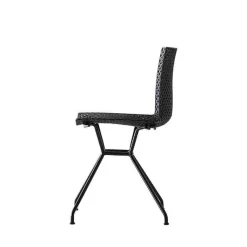 Fuller TC Chaise design italien microperforée avec pieds en métal* Chaise Pour Chambre|Chaise De Cuisine