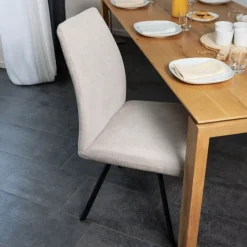 Gabin Chaise confortable en tissu avec dossier inclinable et pieds en métal* Chaise De Salle à Manger|Chaise De Bureau