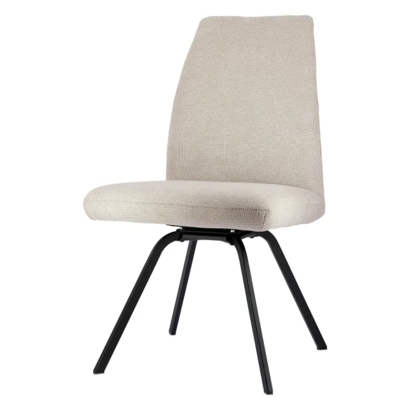 Gabin Chaise confortable en tissu avec dossier inclinable et pieds en métal* Chaise De Salle à Manger|Chaise De Bureau