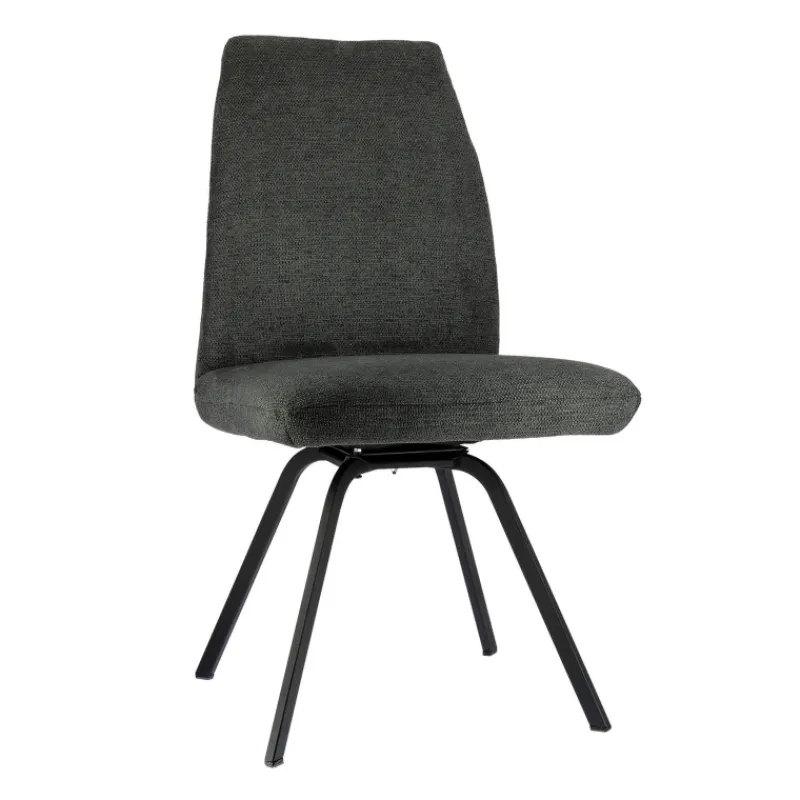 Gabin Chaise confortable en tissu avec dossier inclinable et pieds en métal* Chaise De Salle à Manger|Chaise De Bureau