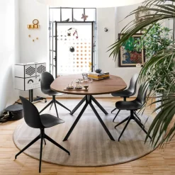 Giove Connubia® Table ovale extensible en mélaminé* Table De Cuisine|Table De Salle à Manger
