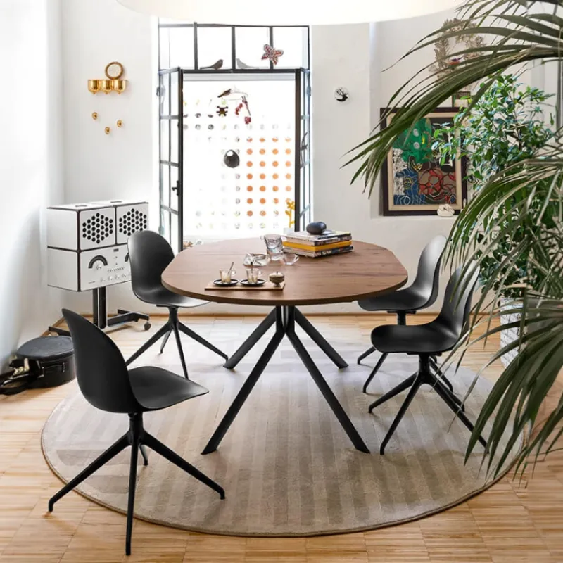 Giove Connubia® Table ovale extensible en mélaminé* Table De Cuisine|Table De Salle à Manger