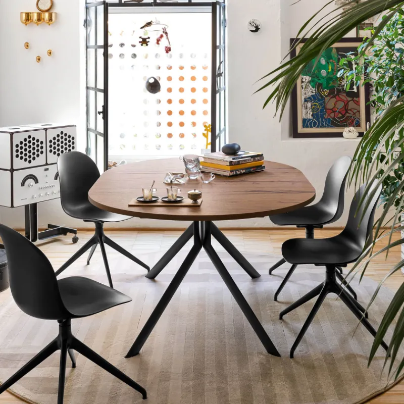 Giove Connubia® Table ronde extensible en mélaminé* Table De Cuisine