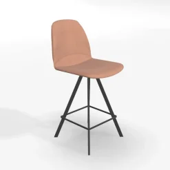 Perfecta Girona Tabouret pivotant avec dossier hauteur snack en tissu* Tabouret Snack (assise +/- 65 Cm)|Tabouret De Bar (assise +/- 80 Cm)