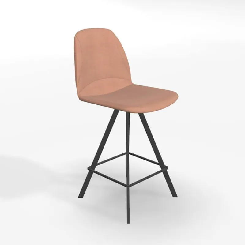 Perfecta Girona Tabouret pivotant avec dossier hauteur snack en tissu* Tabouret Snack (assise +/- 65 Cm)|Tabouret De Bar (assise +/- 80 Cm)