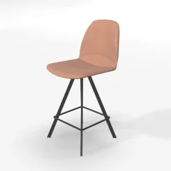 Perfecta Girona Tabouret pivotant avec dossier hauteur snack en tissu* Tabouret Snack (assise +/- 65 Cm)|Tabouret De Bar (assise +/- 80 Cm)