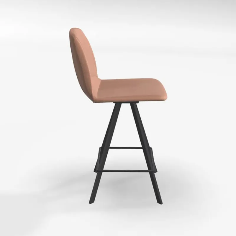 Perfecta Girona Tabouret pivotant avec dossier hauteur snack en tissu* Tabouret Snack (assise +/- 65 Cm)|Tabouret De Bar (assise +/- 80 Cm)