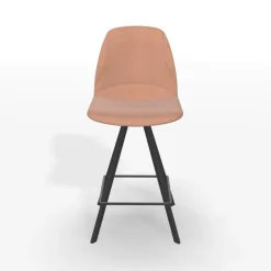 Perfecta Girona Tabouret pivotant avec dossier hauteur snack en tissu* Tabouret Snack (assise +/- 65 Cm)|Tabouret De Bar (assise +/- 80 Cm)