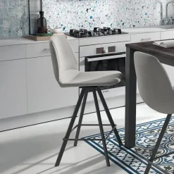 Perfecta Girona Tabouret snack pivotant moderne en simili* Tabouret Snack (assise +/- 65 Cm)|Tabouret De Bar (assise +/- 80 Cm)