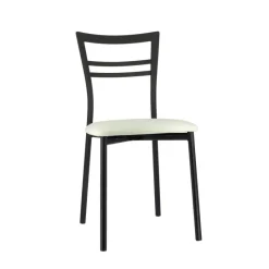 Go 1419 Chaise de cuisine rembourrée en synthétique et métal* Chaise De Cuisine