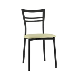 Go 1419 Chaise de cuisine rembourrée en synthétique et métal* Chaise De Cuisine