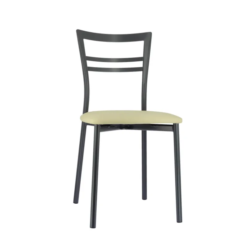 Go 1419 Chaise de cuisine rembourrée en synthétique et métal* Chaise De Cuisine