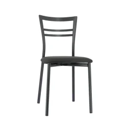 Go 1419 Chaise de cuisine rembourrée en synthétique et métal* Chaise De Cuisine