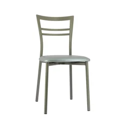 Go 1419 Chaise de cuisine rembourrée en synthétique et métal* Chaise De Cuisine