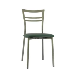 Go 1419 Chaise de cuisine rembourrée en synthétique et métal* Chaise De Cuisine