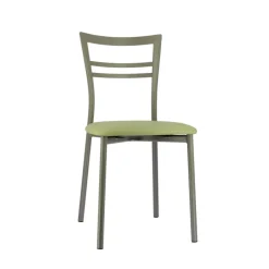 Go 1419 Chaise de cuisine rembourrée en synthétique et métal* Chaise De Cuisine