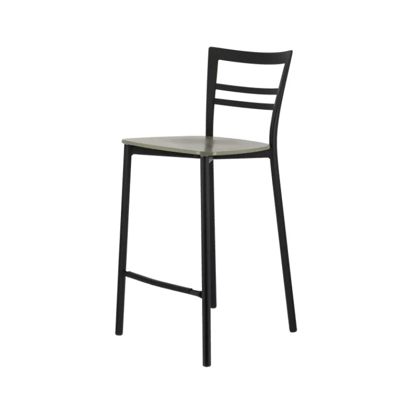 Go Clip Connubia® Tabouret snack contemporain en métal et multiplis bois* Tabouret Snack (assise +/- 65 Cm)|Tabouret De Bar (assise +/- 80 Cm)