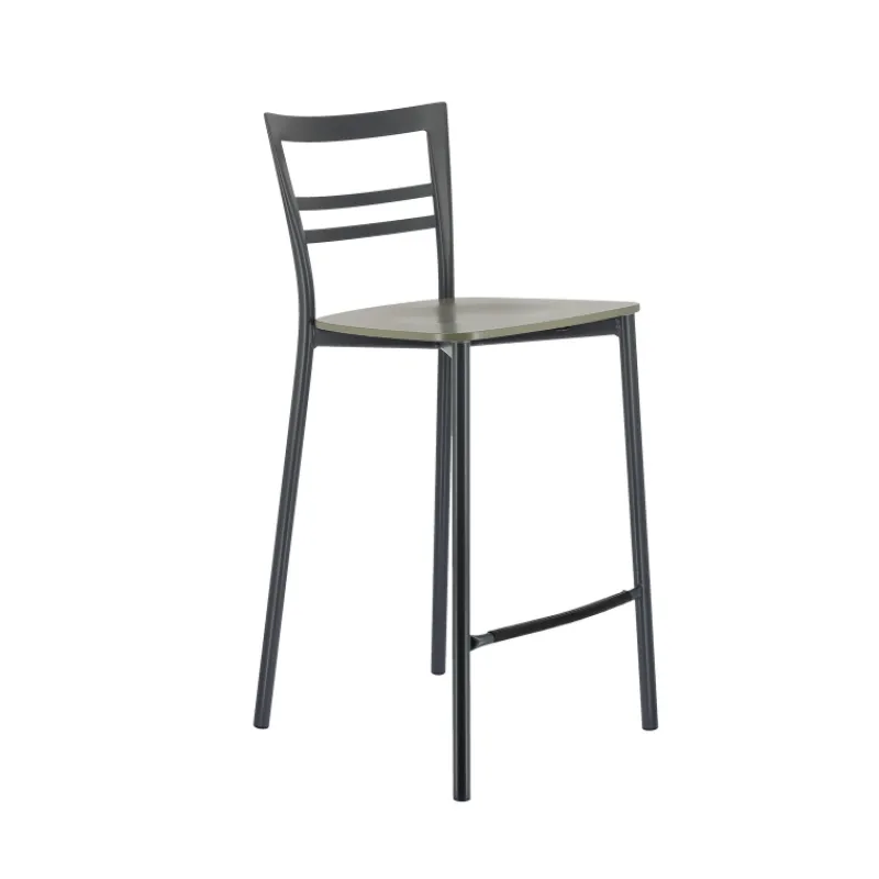 Go Clip Connubia® Tabouret snack contemporain en métal et multiplis bois* Tabouret Snack (assise +/- 65 Cm)|Tabouret De Bar (assise +/- 80 Cm)