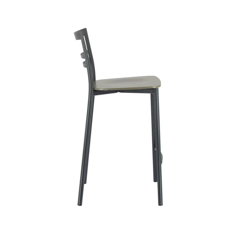 Go Clip Connubia® Tabouret snack contemporain en métal et multiplis bois* Tabouret Snack (assise +/- 65 Cm)|Tabouret De Bar (assise +/- 80 Cm)