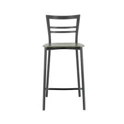 Go Clip Connubia® Tabouret snack contemporain en métal et multiplis bois* Tabouret Snack (assise +/- 65 Cm)|Tabouret De Bar (assise +/- 80 Cm)