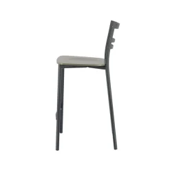 Go Clip Connubia® Tabouret snack contemporain en métal et multiplis bois* Tabouret Snack (assise +/- 65 Cm)|Tabouret De Bar (assise +/- 80 Cm)