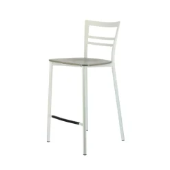 Go Clip Connubia® Tabouret snack contemporain en métal et multiplis bois* Tabouret Snack (assise +/- 65 Cm)|Tabouret De Bar (assise +/- 80 Cm)