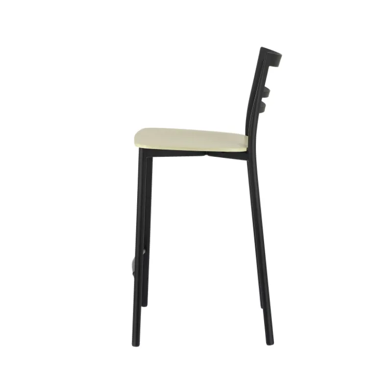 Go Clip Connubia® Tabouret snack contemporain en métal et multiplis bois* Tabouret Snack (assise +/- 65 Cm)|Tabouret De Bar (assise +/- 80 Cm)