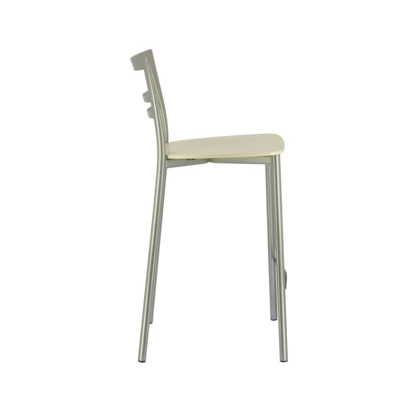 Go Clip Connubia® Tabouret snack contemporain en métal et multiplis bois* Tabouret Snack (assise +/- 65 Cm)|Tabouret De Bar (assise +/- 80 Cm)