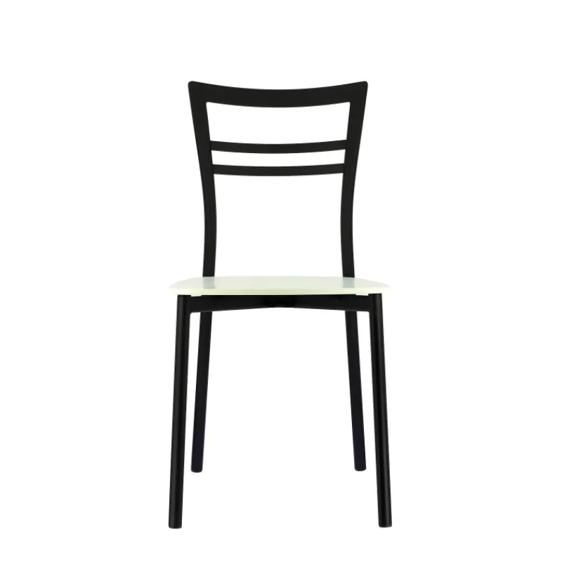 Go Connubia® Chaise contemporaine en métal et assise multiplis bois* Chaise De Cuisine|Chaise De Salle à Manger